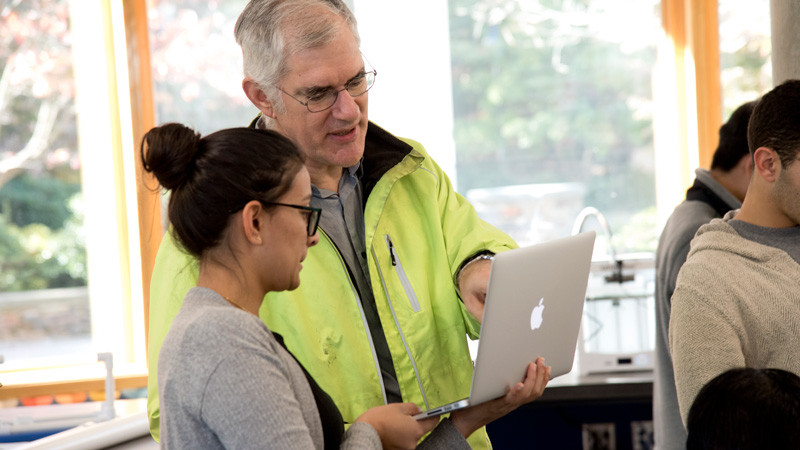 Professor Gavin with student